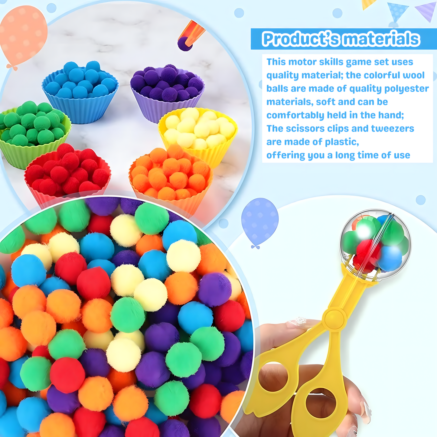 Counting Pompoms Toy